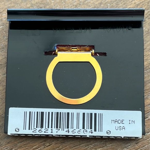 Vintage ANNE KLEIN Gold Tone Round Braid Mesh Scarf Clip New on Card - Picture 4 of 4